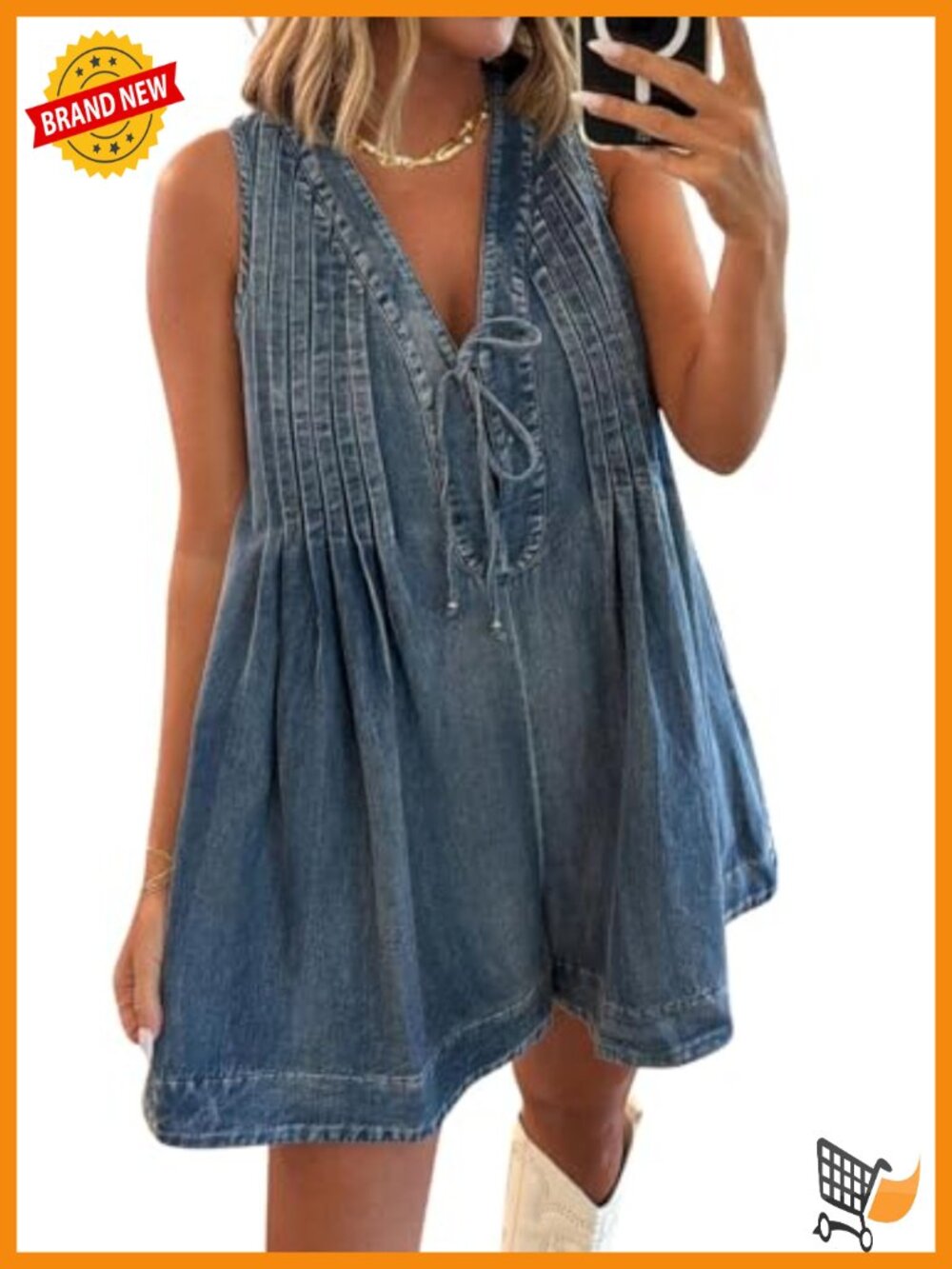Oversized Denim Romper Jumpsuit V Neck Sleeveless Ruffle Shorts Y2k Plus Size